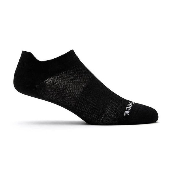 Wrightsock Coolmesh II Tab Black Unisex Running Active Socks S