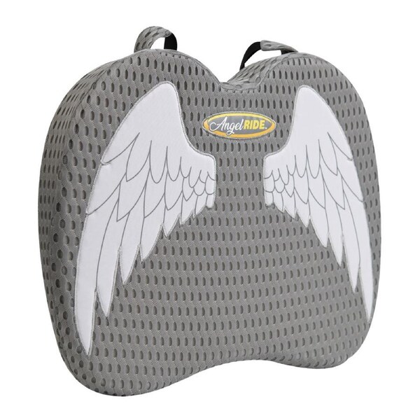 Angel Ride Auto Cushion With Memory Foam, Advanced Lumbar Helps Relieve Pressure Points, Molds to Any Body, Drive In