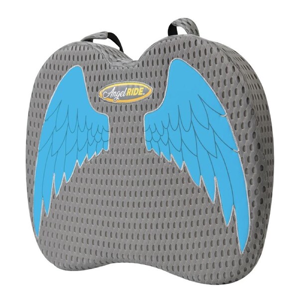 Angel Ride Deluxe Premium Auto Cushion With Memory Foam, Advanced Lumbar Helps Relieve Pressure Points, Molds to Any Body, Drive In Heavenly Comfort
