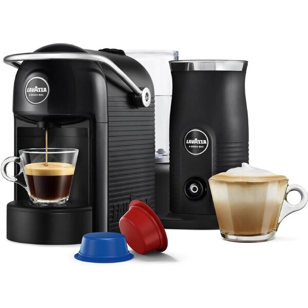Lavazza, A Modo Mio Jolie & Milk EVO Coffee Machine, with Integrated Milk Frother and Removable Grid, Black