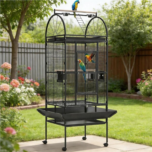 Advwin 176cm Large Bird Cage Top Ladder Parrot Aviary Stand-Alone Budgie