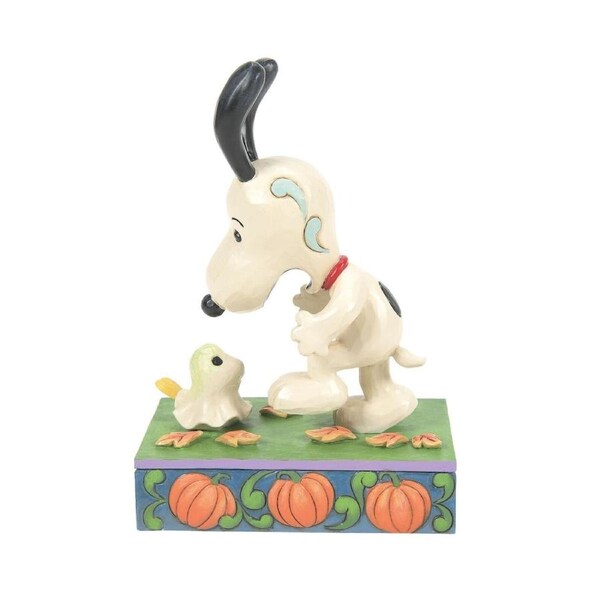 Peanuts by Jim Shore - Snoopy & Woodstock Spooky Halloween Ghost Figurine 13cm