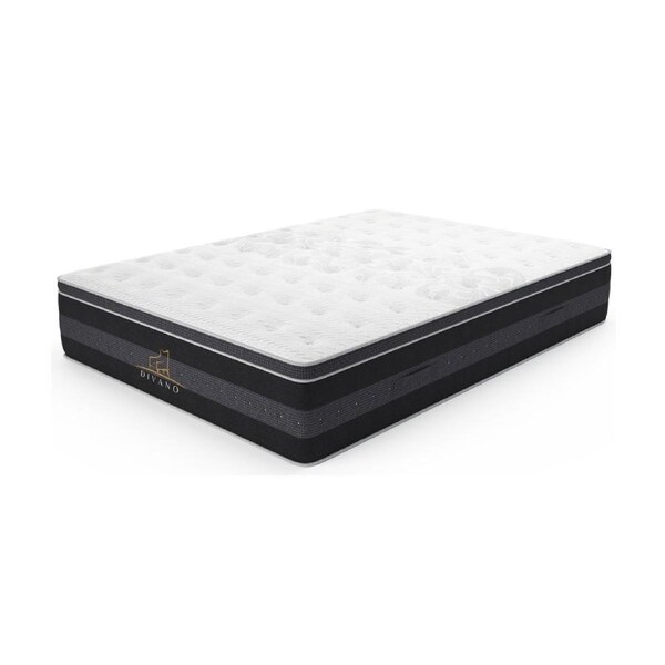 Divano Bedding 34cm Mattress Euro Top Pocket Spring Double