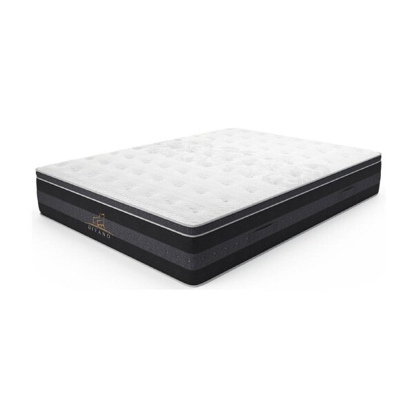 Divano Bedding 34cm Mattress Euro Top Pocket Spring Queen
