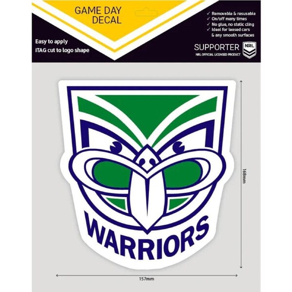NRL Game Day Decal - New Zealand Warriors - Car Sticker 180mm