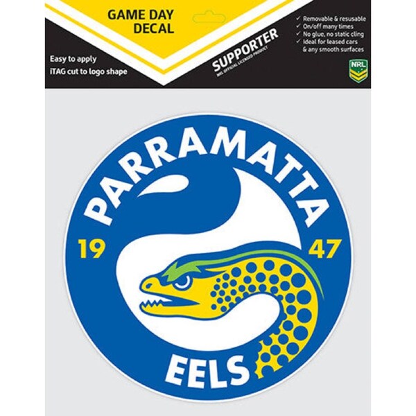 NRL Game Day Decal - Parramatta Eels - Car Sticker 180mm