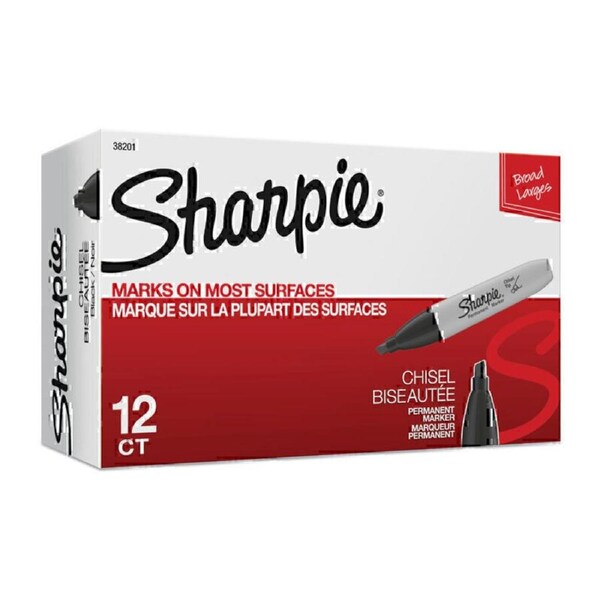 SH Ch Tip Perm Marker Blk Pk12