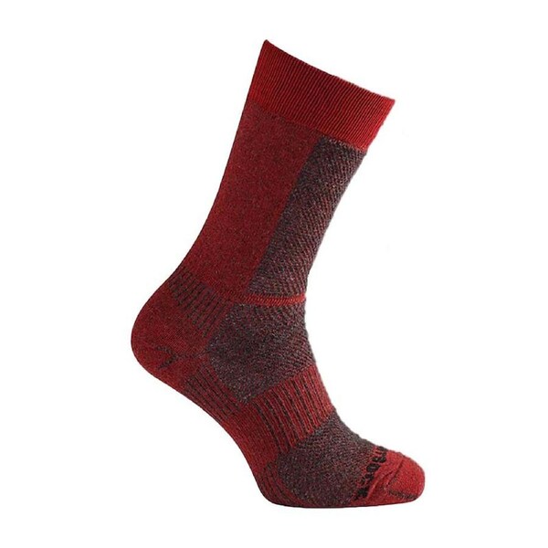Wrightsock Eco Lt Hike Crew Length Black/Red Unisex Outdoor Hiking/Trail Socks XL