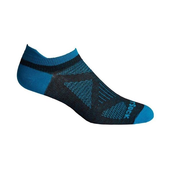 Wrightsock Coolmesh II Tab Black/Turq Womens Running Active Socks L