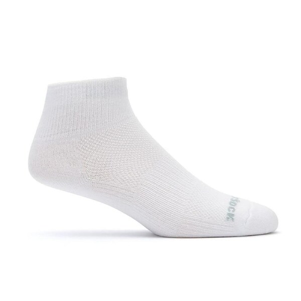 Wrightsock Coolmesh II Quarter White Unisex Running Active Socks M
