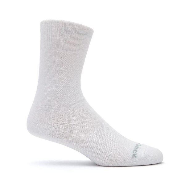 Wrightsock Coolmesh II Crew Length White Unisex Running/Active Socks S