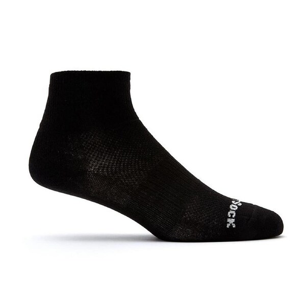 Wrightsock Coolmesh II Quarter Black Unisex Running Active Socks L