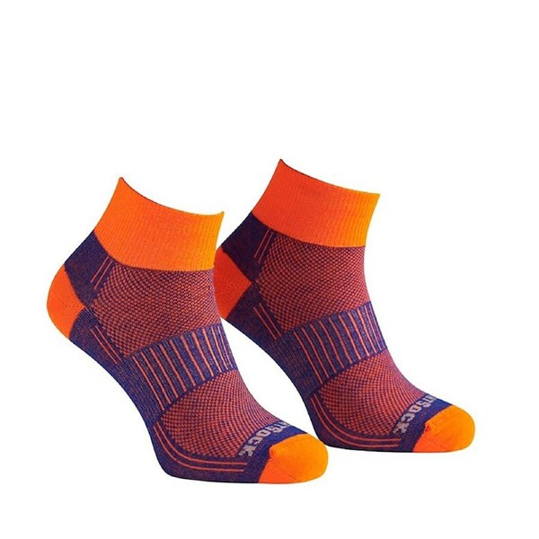 Wrightsock Coolmesh II Quarter Royal/Orange Unisex Running Socks M