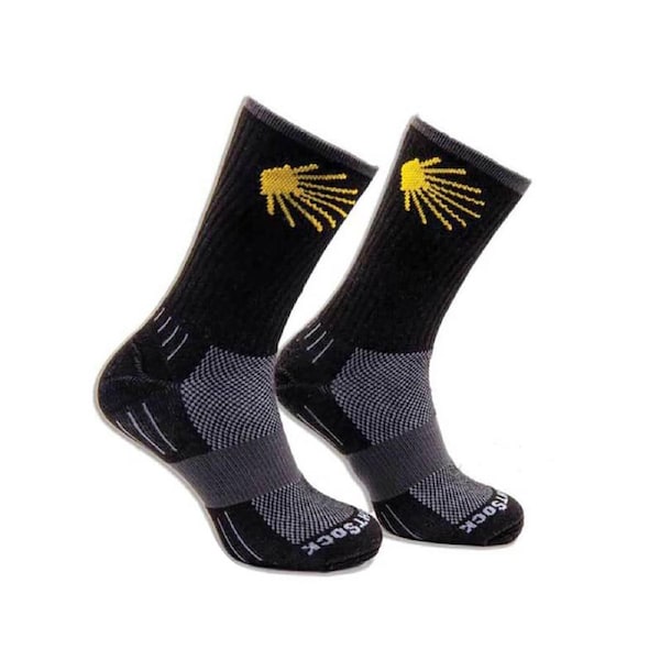 Wrightsock Escape Crew Length Black/Camino Unisex Outdoor Hiking Socks XL