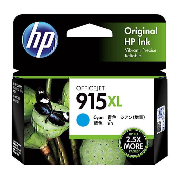HP GENUINE Original 915XL Cyan Ink Cartridge Toner Officejet 3YM22AA