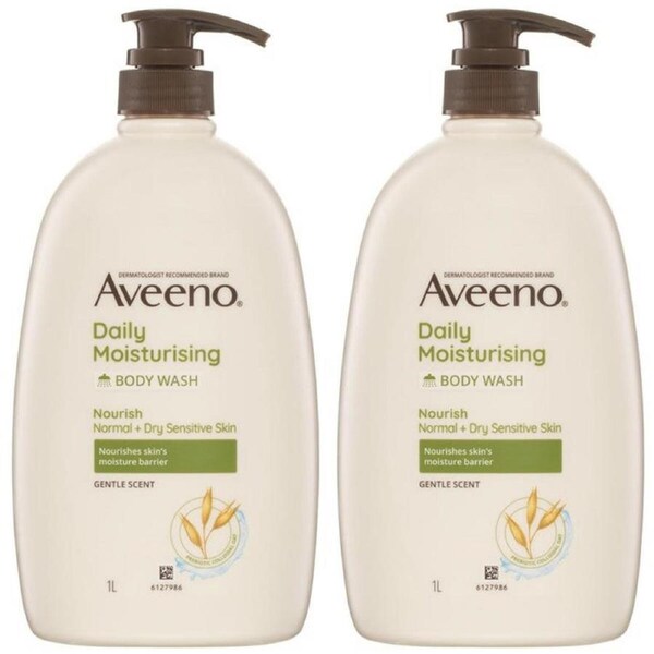 Aveeno Daily Moisturising Body Wash Gentle Scent 2x1L