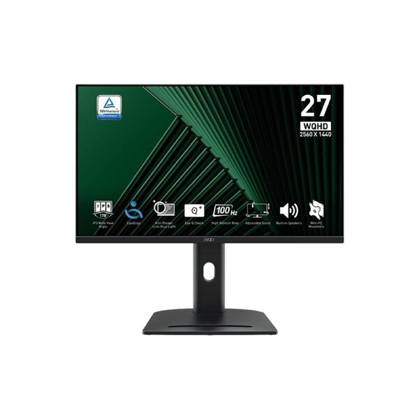 PRO MP275QPG Black 27/IPS/QHD/100Hz/1ms/USB-C Docking 90W PD DP 2*HDMI/Webcam/RJ45/Height Adjustable/Speakers/3Y