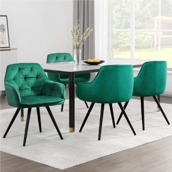 1 Set of 4 Artiss Dining Chairs Green