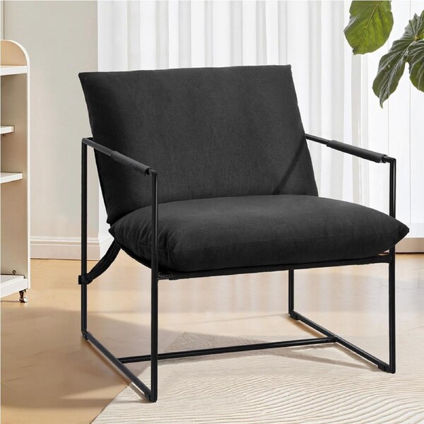 1x Artiss Armchair Lounge Chair Sling Black