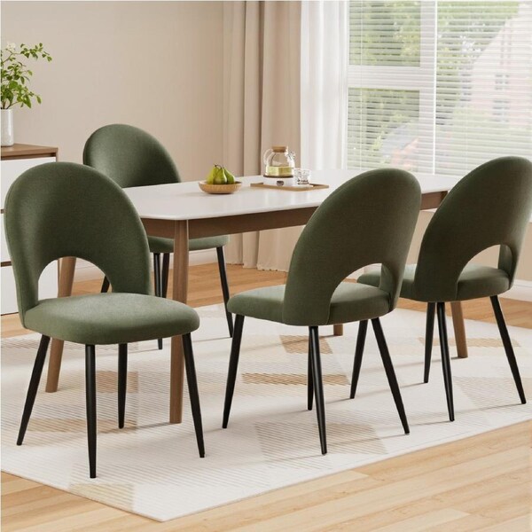 Artiss Dining Chairs Set of 4 Velvet Hollow Green