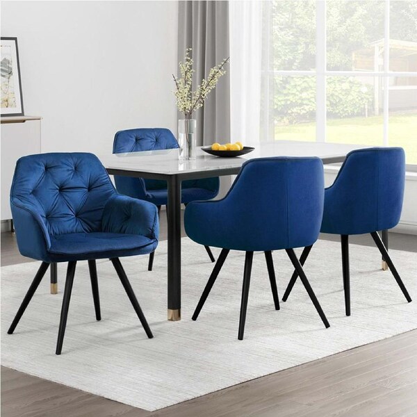 1 Set of 4 Artiss Dining Chairs Blue