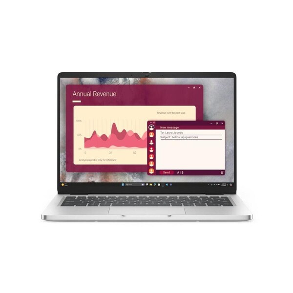 Dell Pro 14 PC14250 - 14in FHD+ 1920x1200 - Ultra 7 255U - 16GB 1x16GB - 512GB SSD - Backlit Keyboard - FHD IR Camera - 3-Cell 55W - Windows 11 Pro -