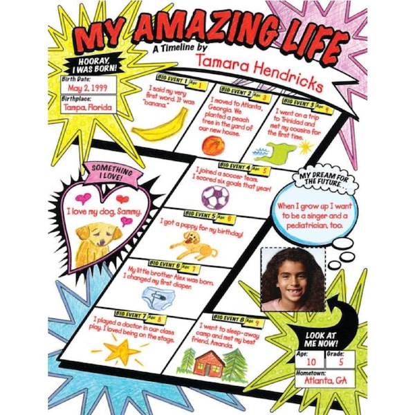 Graphic Organizer Posters: My Timeline: Grades 3-6