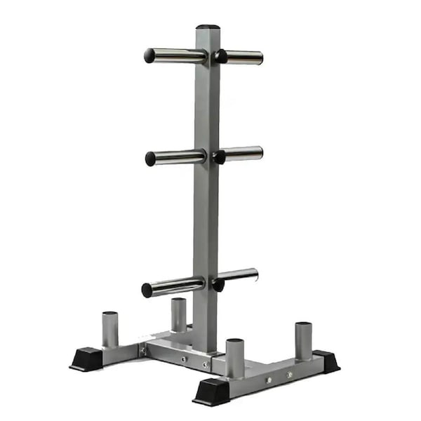 Olympic Barbell & Weight Plates Storage Rack Stand