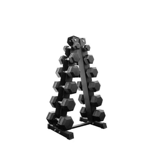 105 kg Hex Dumbbell Set (2.5-15kg*2) + A-Shape 6 Pairs Rack