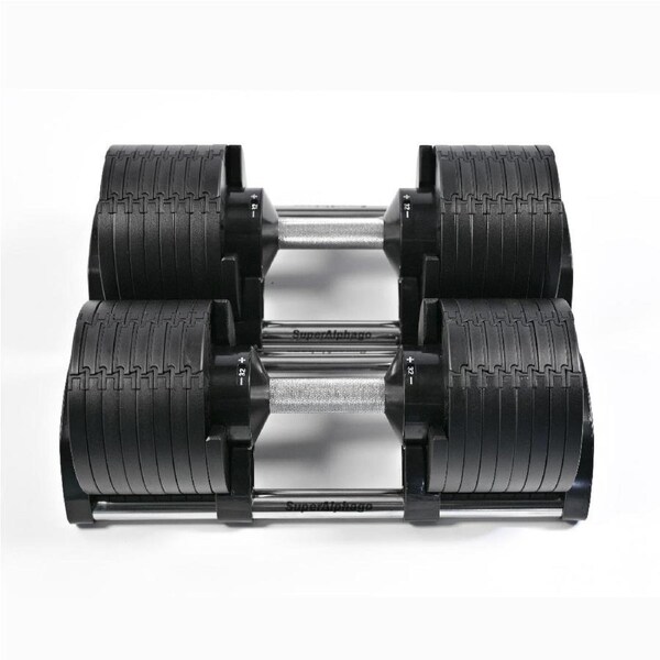Pair of 32kg Quick-Adjustable Dumbbells - 2kg Increments