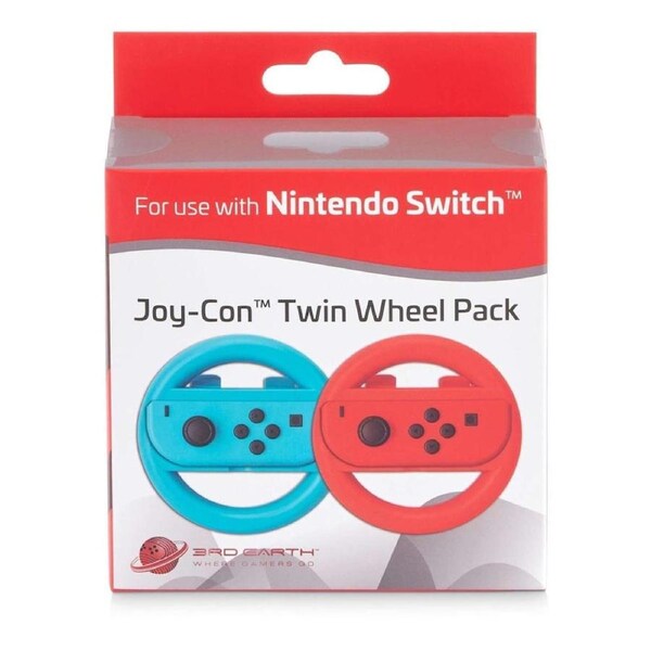 3rd Earth Joy-Con Twin Wheel for Switch (Red and Blue)