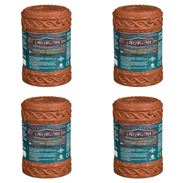 4PK Spin Master Dragon's Mini Dragon Stuffed Animal Plush Toy 3 In Assorted 4y+