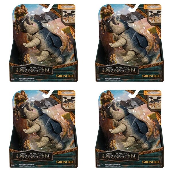 4PK Spin Master Dragon's Movie Mini Dragon Action Figure Toy 9 In Assorted 4y+