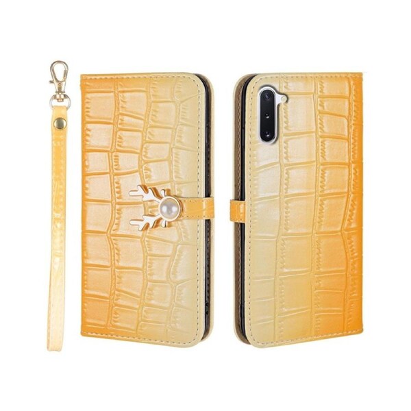 For Samsung Galaxy Note 10 Cover Wallet - Yellow