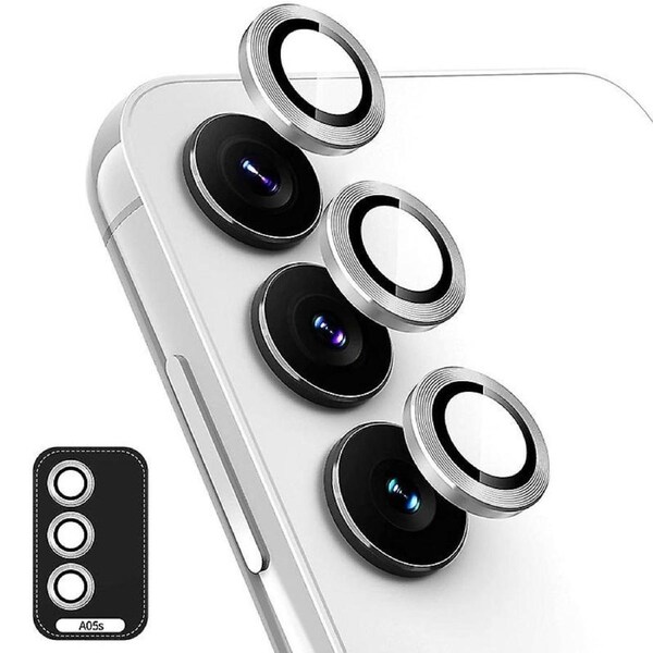 For Enkay Hat-Prince Samsung Galaxy A05S Alloy Metal Lens Protective Film Aluminum Alloy+Tempered Gl
