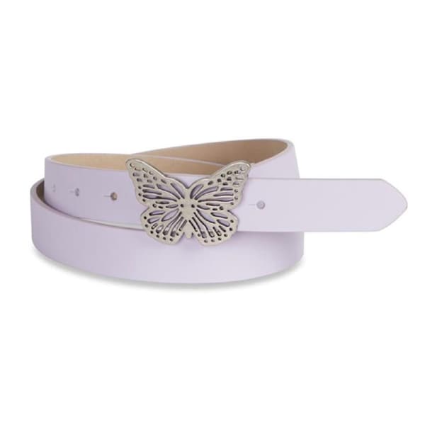 Jessica Simpson Women's Butterfly Feature Buckle Hip Belt Lilac L-XL