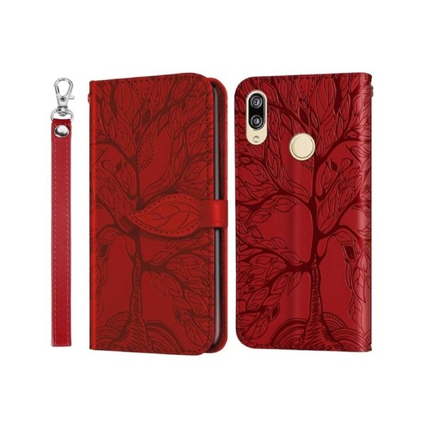 For Huawei Y7 Prime 2019 Cover with Kickstand - Red