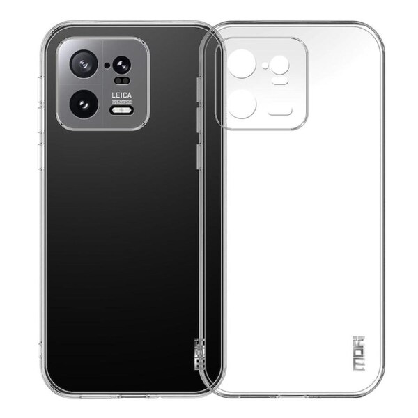 DEDUX Custodia Per Xiaomi 13 Pro 5G - Cover In Vetro Temperato Sfumato Viola + Paraurti TPU Antiurto, Supporta Ricarica Wireless - 2