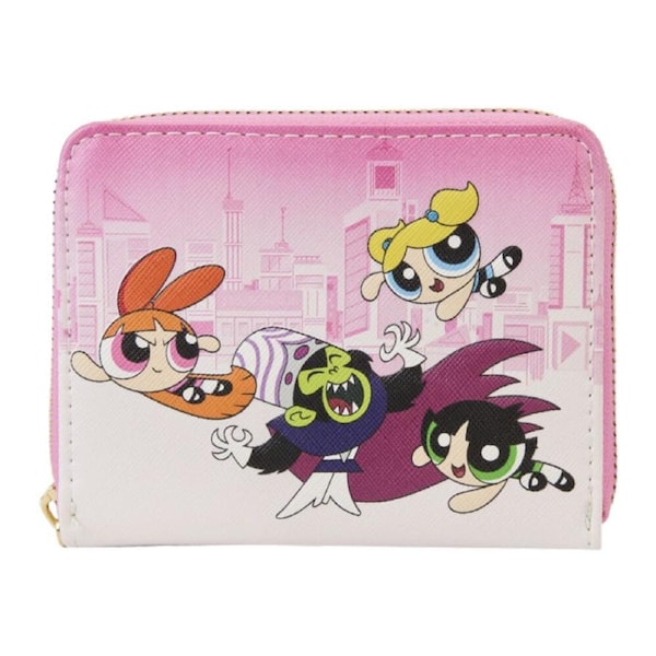 Powerpuff Girls Vs Mojo Jojo Zip Around Wallet Coin Purse 5x4in