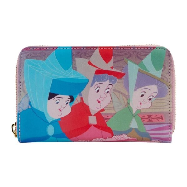 Sleeping Beauty Princess Scene Zip Wallet/Purse 6x4in