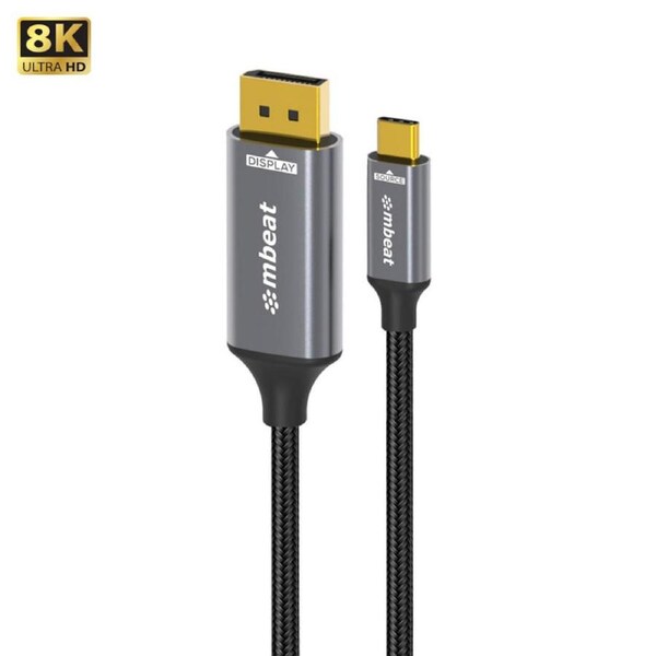 mbeat Tough Link 8K 1.8m USB-C to DisplayPort Cable Up to 8K@60Hz [MB-XCB-8K18CDP]