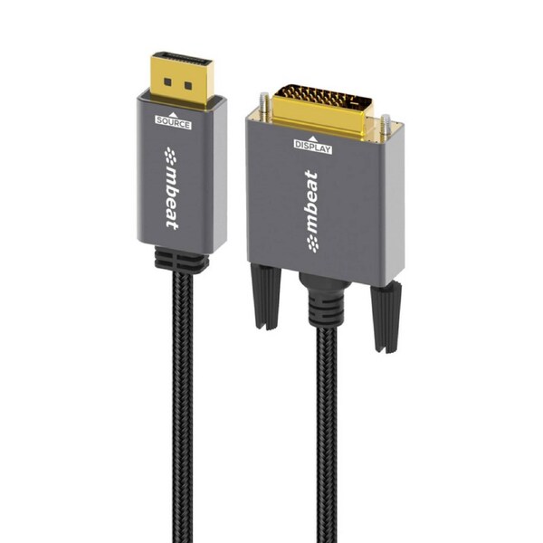 [MB-XCB-DPDVI18] mbeat Tough Link 1.8m DisplayPort to DVI-D Cable