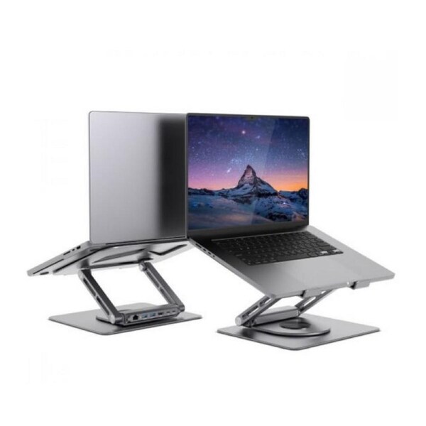 [MB-STD-S12GRY] mbeat Stage S12 Rotating Laptop Stand with USB-C Docking Station
