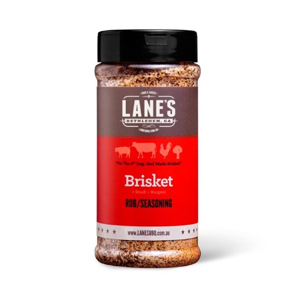 Lane's Brisket Pit Master Size BBQ Rub Seasoning 351gm