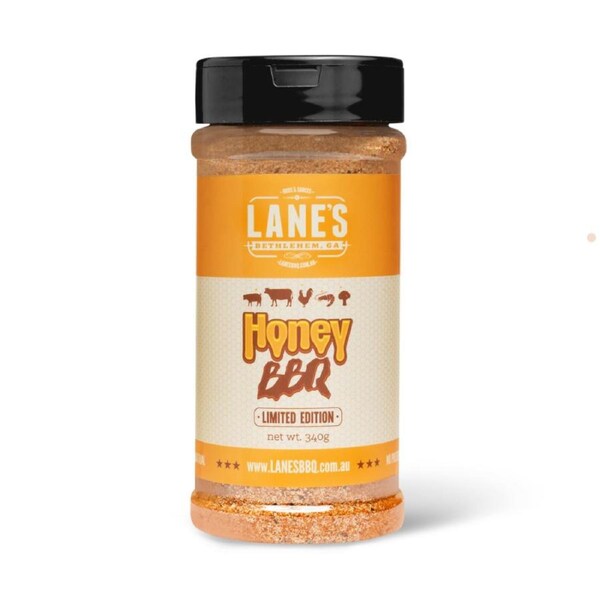 Lane's Honey BBQ Pit Master Size BBQ Rub Seasoning 340gm