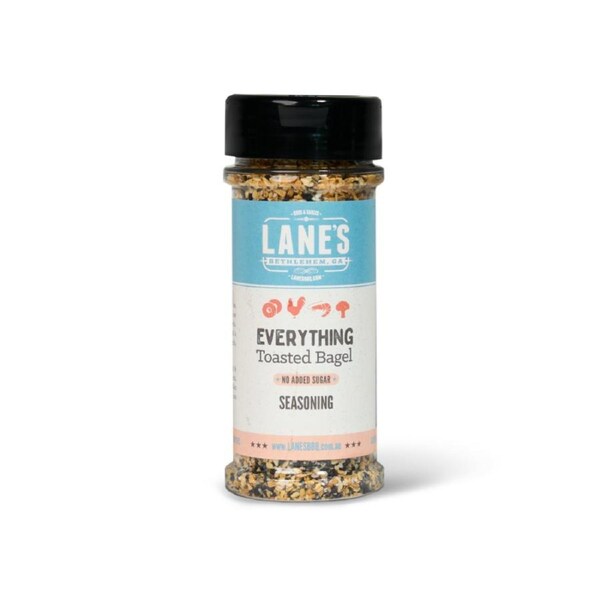Lane's Everything Toasted Bagel Small Shaker Size BBQ Rub Seasoning 130grams