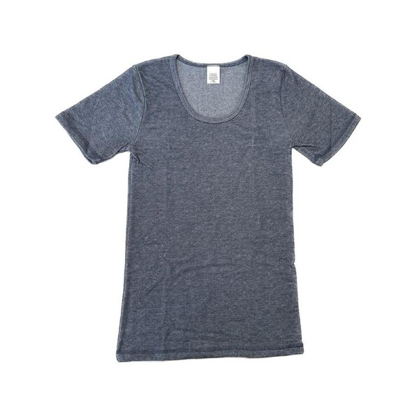 Fleece Thermal Comfort Mens Thermal Short Sleeve Top T Shirt Thermals - Navy Medium (95cm)