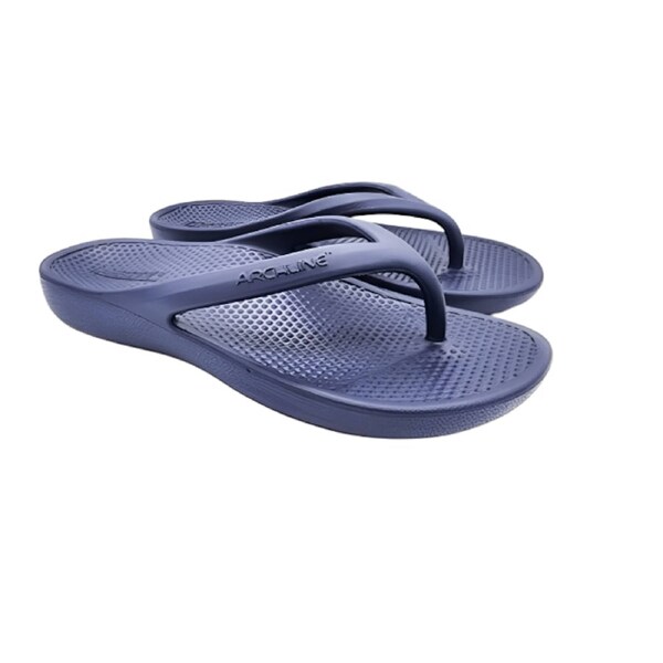Archline Rebound Orthotic Thongs Navy 37