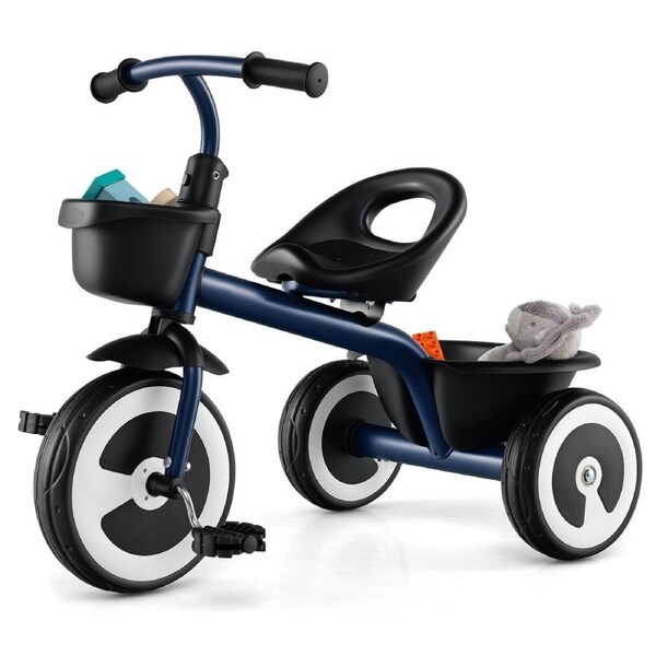 Costway Tricycle Ride On Trike w/Adjustable Seat Bike Indoor Outdoor Toy Blue