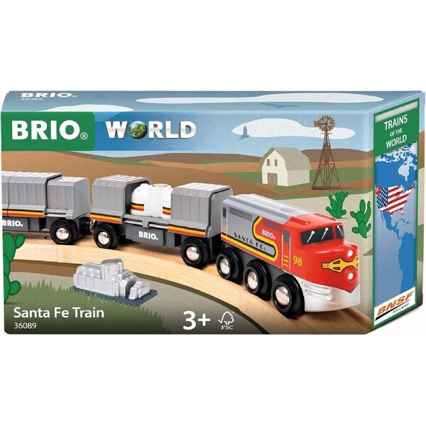 Brio World Santa Fe Train - Trains of the World 5pc 36089